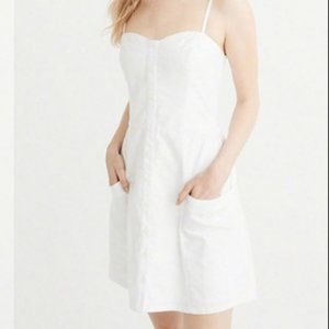 Abercrombie and Fitch White Button Up Mini Dress